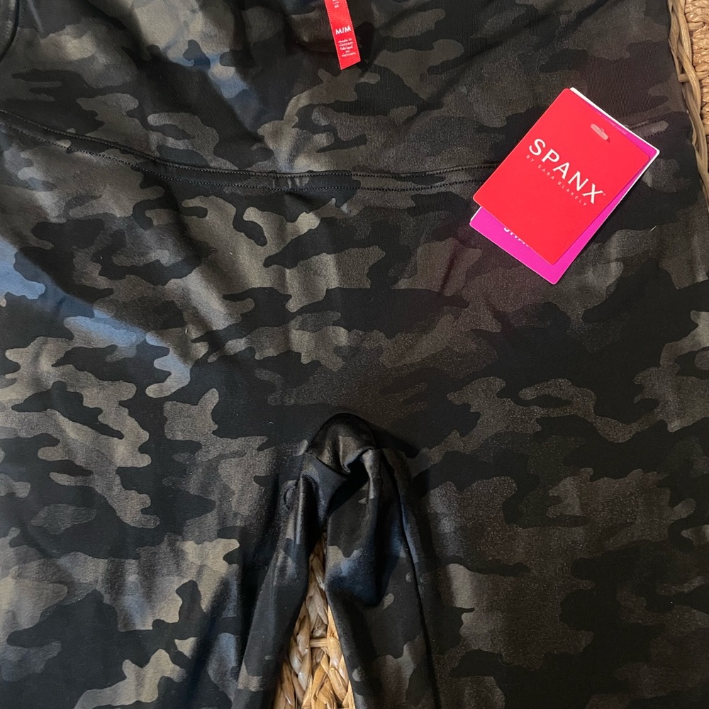 SPANX Black Camouflage Leggings